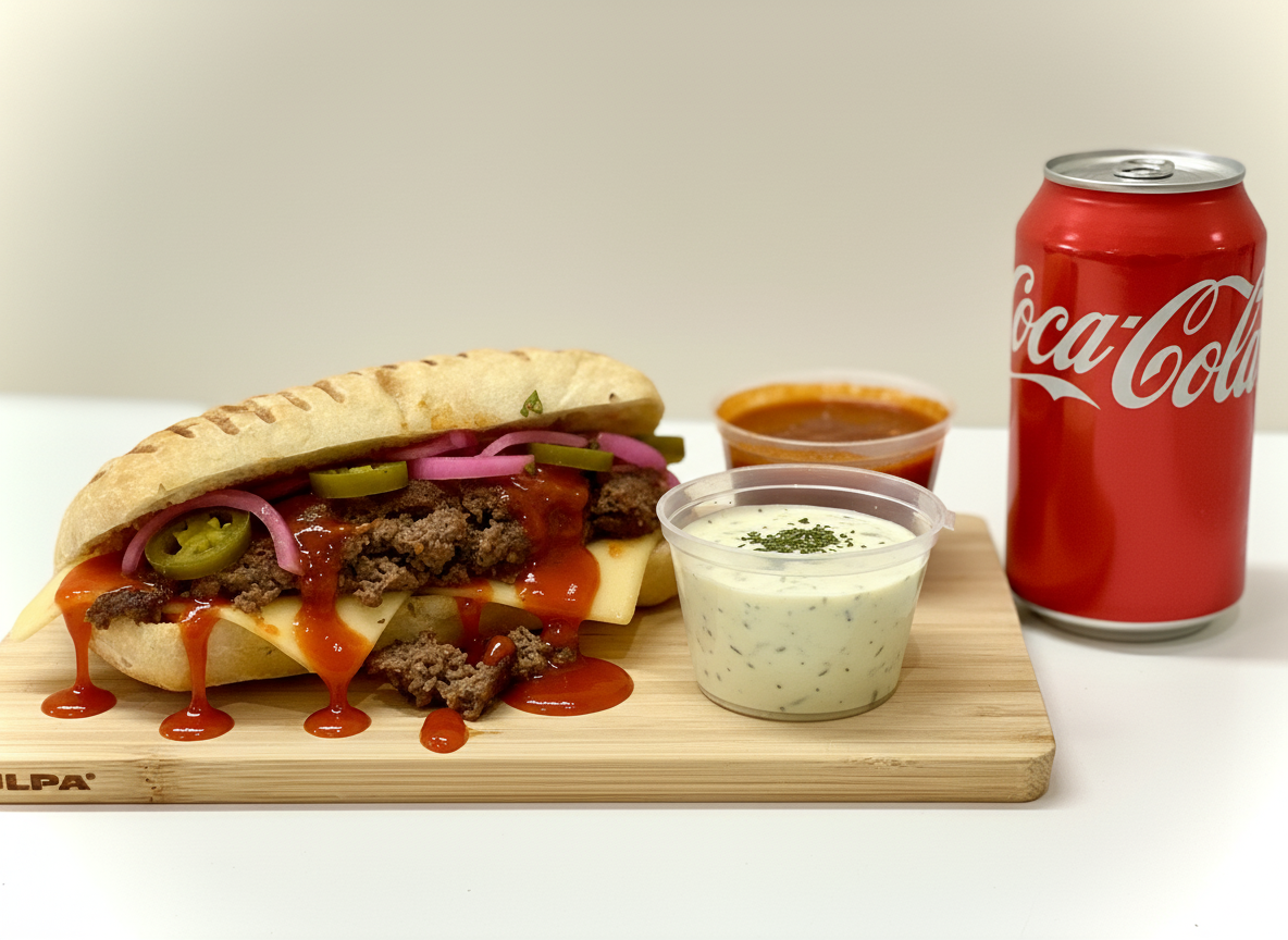 Firecracker Smashed Beef Panini Meal