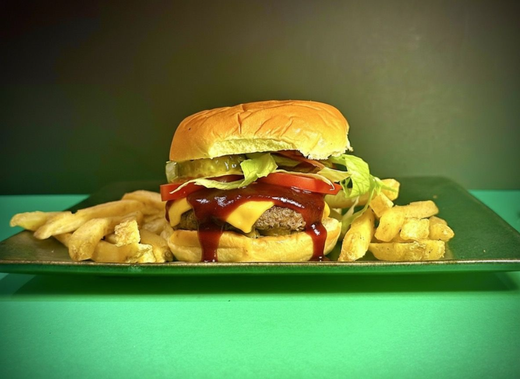 BBQ Beef Smash Burger with Chips